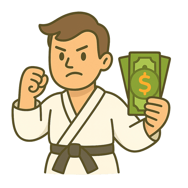 Dinheiro pra pagar alunos do jiu jitsu pra bater no Mayk caso ele não se comporte